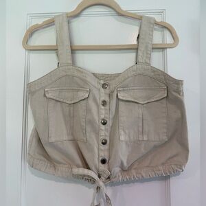 Free People Denim Crop Top